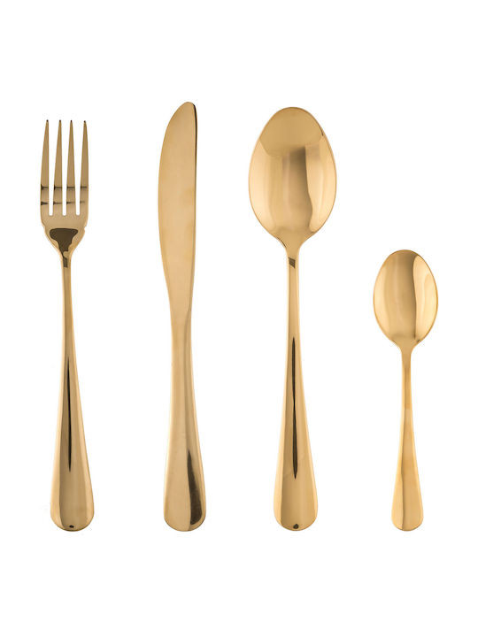 Μαχαιροπίρουνα Ανοξείδωτα Σετ 16Τμχ. Gold Secret De Gourmet