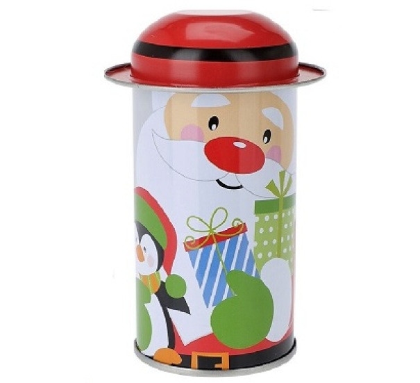 Χριστουγεννιάτικο Κουτί Μεταλλικό Santa 11.5cm