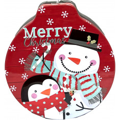 Χριστουγεννιάτικο Κουτί Μεταλλικό Snowman 12cm