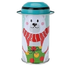 Χριστουγεννιάτικο Κουτί Μεταλλικό Teddy 11.5cm