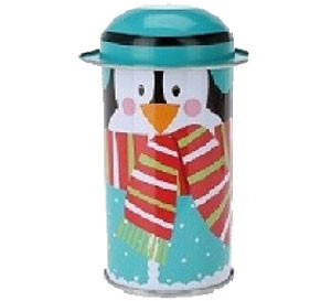 Χριστουγεννιάτικο Κουτί Μεταλλικό Penguin 11.5cm