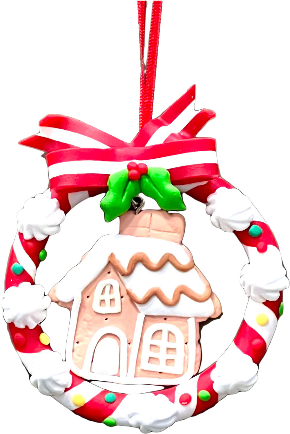 BRANDANI Χριστουγεννιάτικο Στολίδι Κρεμαστό Στεφανάκι Άγιος Gingerbread 11cm Brandani