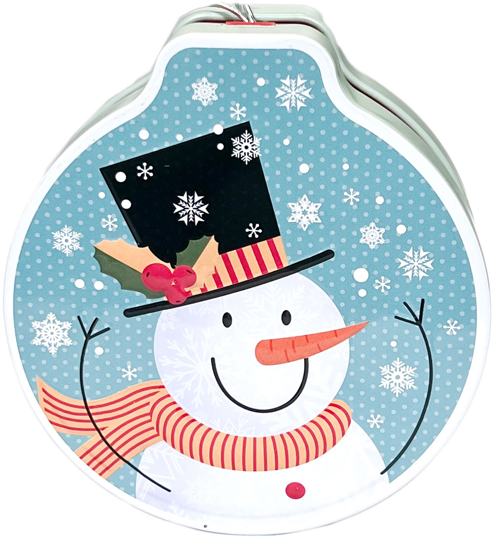 Χριστουγεννιάτικο Κουτί Μεταλλικό Big Snowman 12cm