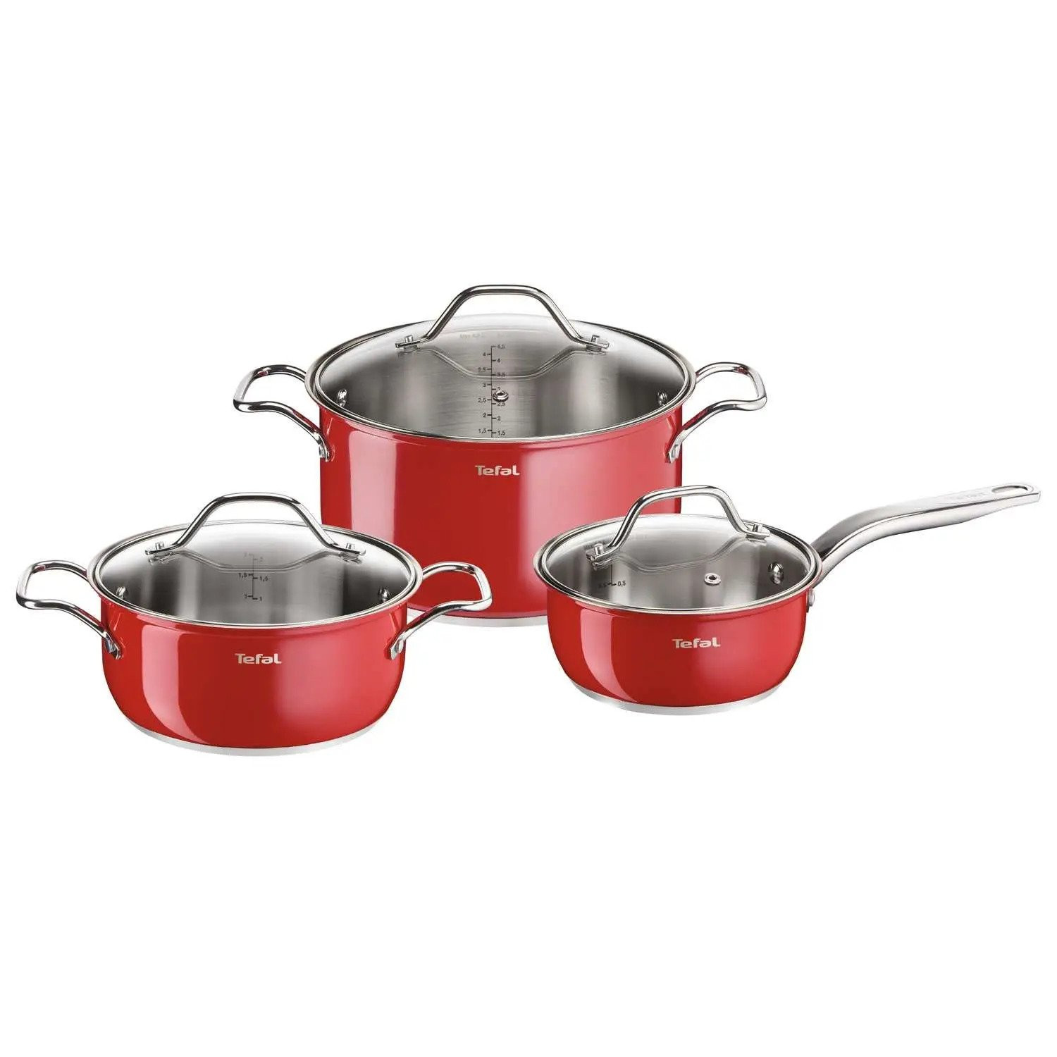 Tefal Μαγειρικά Σκεύη Σετ 3Τμχ. Intuition Colors