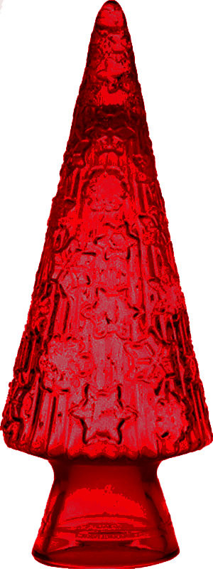 VIDRIOS SAN MIGUEL Χριστουγεννιάτικο Διακοσμητικό Γυάλινο Δέντρο 43cm Κόκκινο Vidrios San Miguel