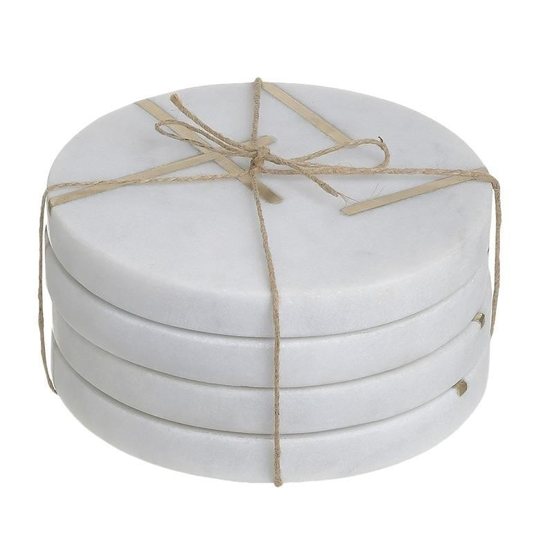 Σουβέρ Σετ 4Τμχ. Μάρμαρο 10cm White Secret De Gourmet