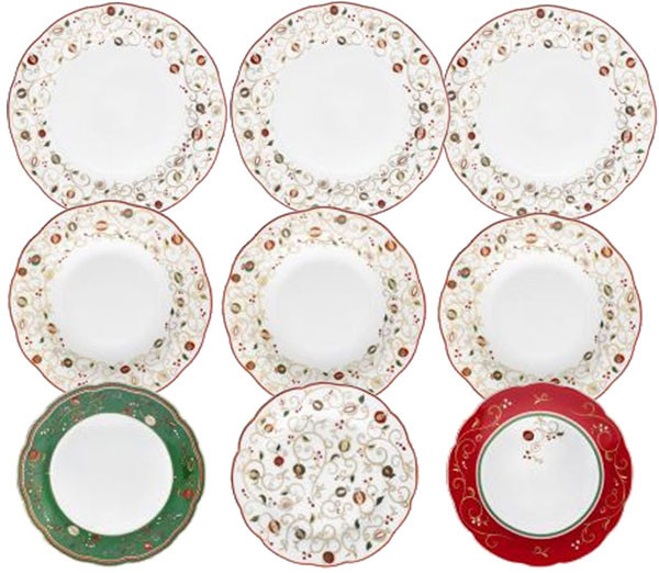 Brandani Χριστουγεννιάτικο Σερβίτσιο Φαγητού πορσελάνης