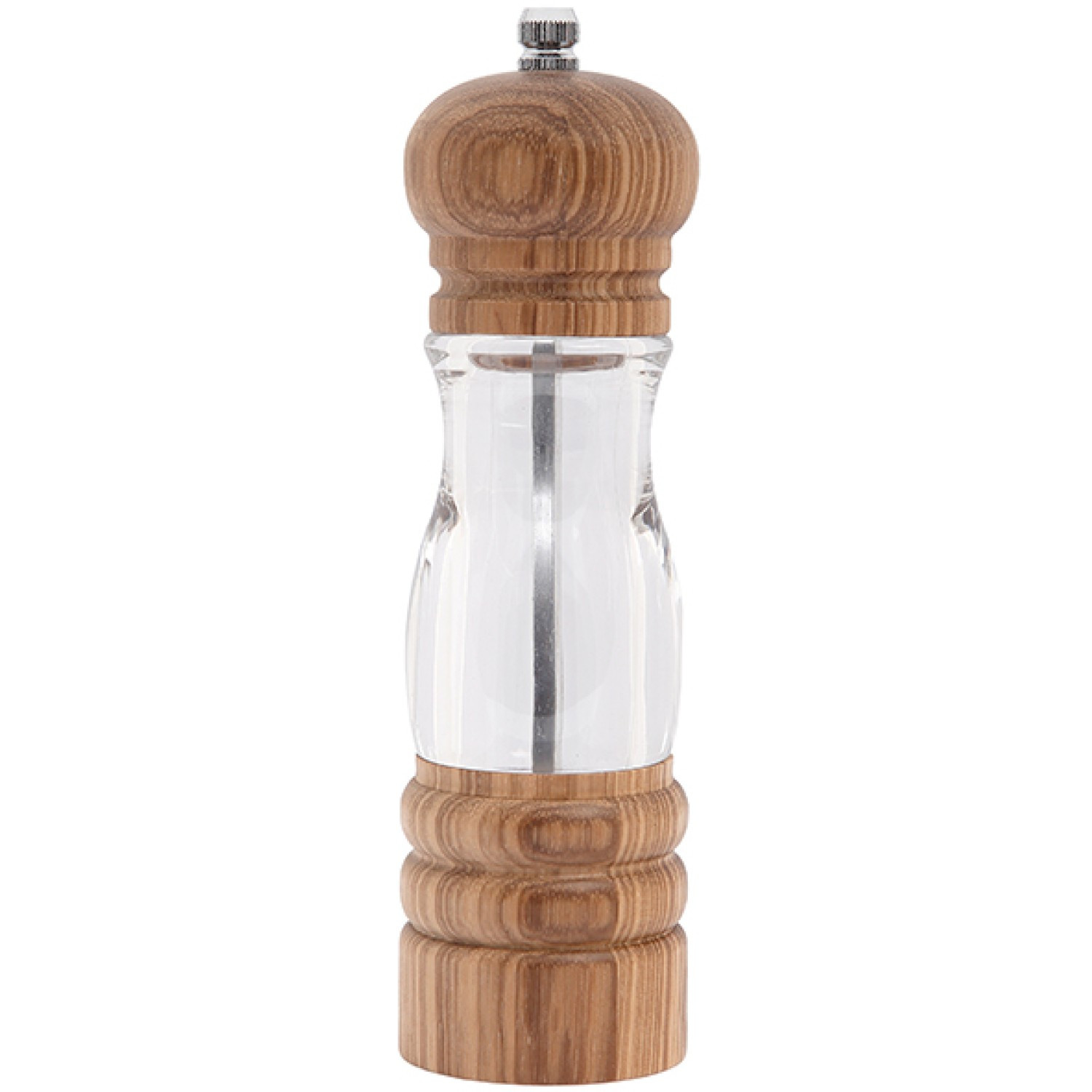 Μύλος Για Πιπέρι Ακρυλικός Με Ξύλο Zebra 19cm