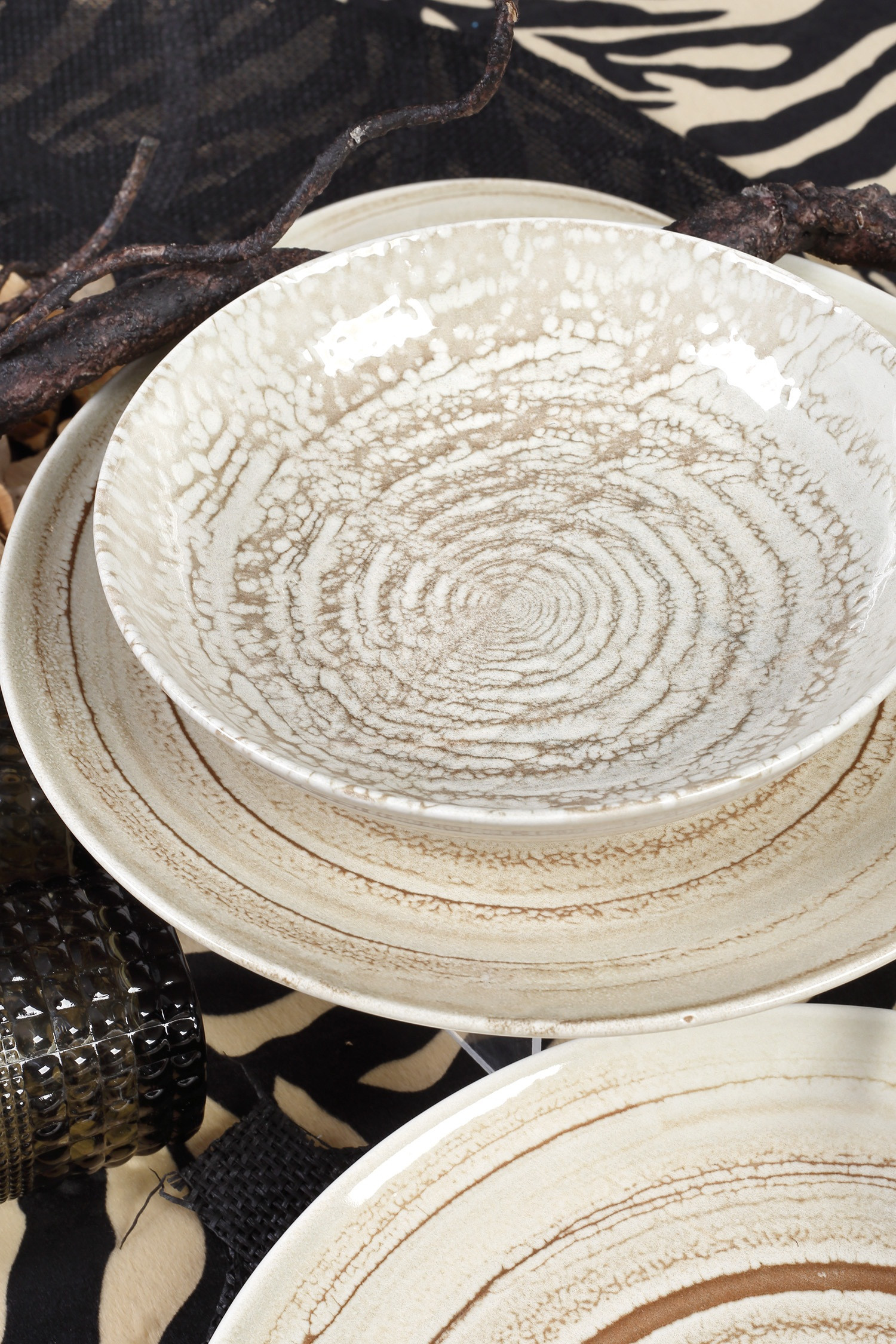 HOME FASHION ACCESSORIES HFA Σερβίτσιο Φαγητού Πορσελάνης Arabesque Σετ 20Τμχ.