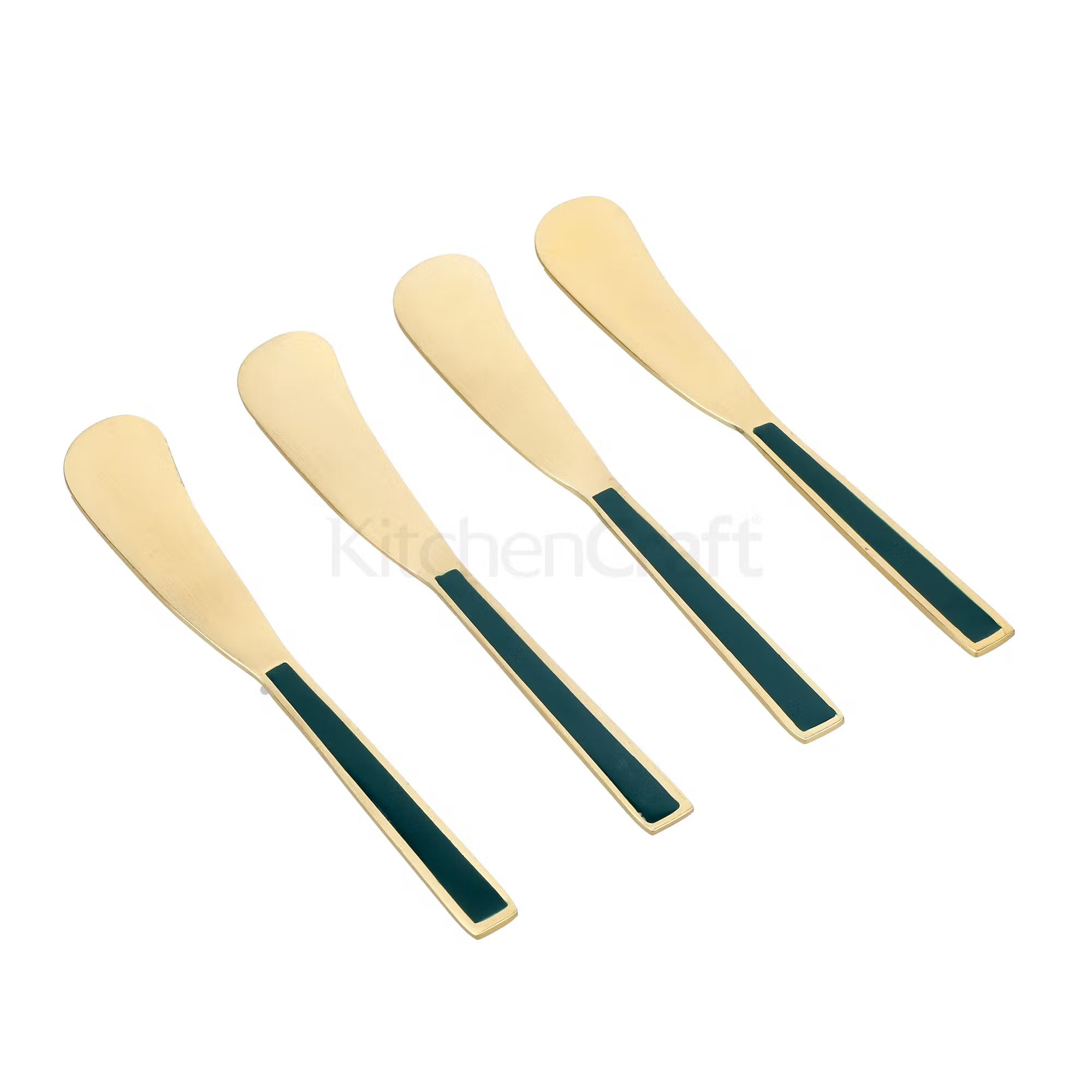 Μαχαίρια Βουτύρου Σετ 4Τμχ Gold Green Artesa By kitchencraft