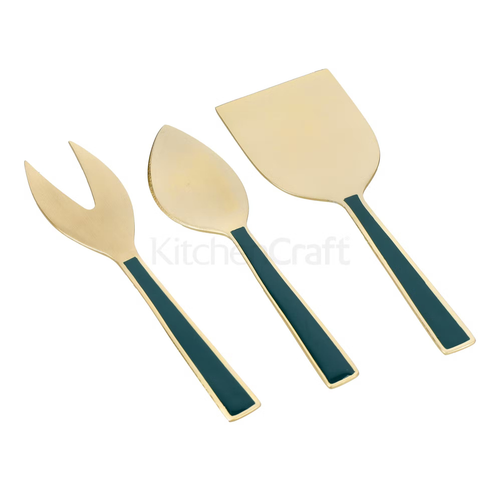 Μαχαίρια Τυριού Σετ 3Τμχ Gold Green Artesa by kitchencraft
