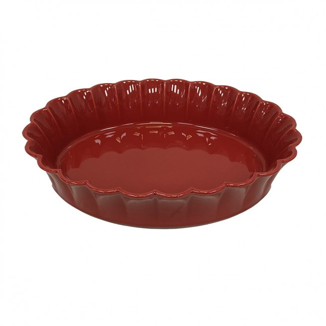 Ταψί Πυρίμαχο Οβάλ Betty Dark Red 35x27cm