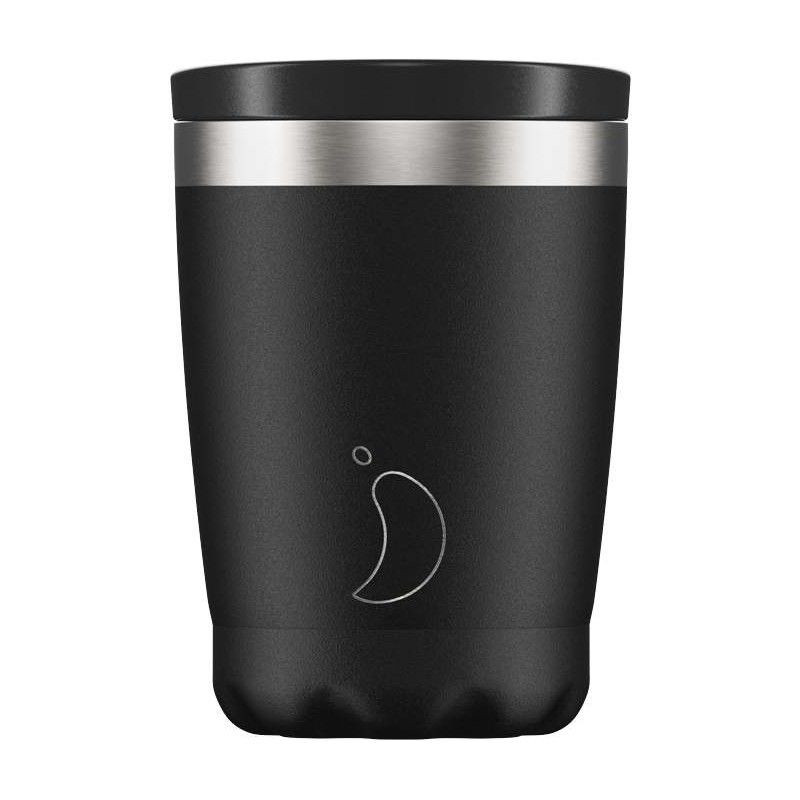 Chilly’s Ποτήρι Θερμός Ανοξείδωτο Coffee Cup 340ml Μαύρο
