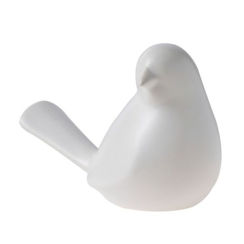Διακοσμητικό Πουλάκι Κεραμικό Mignon White Mat 14cm