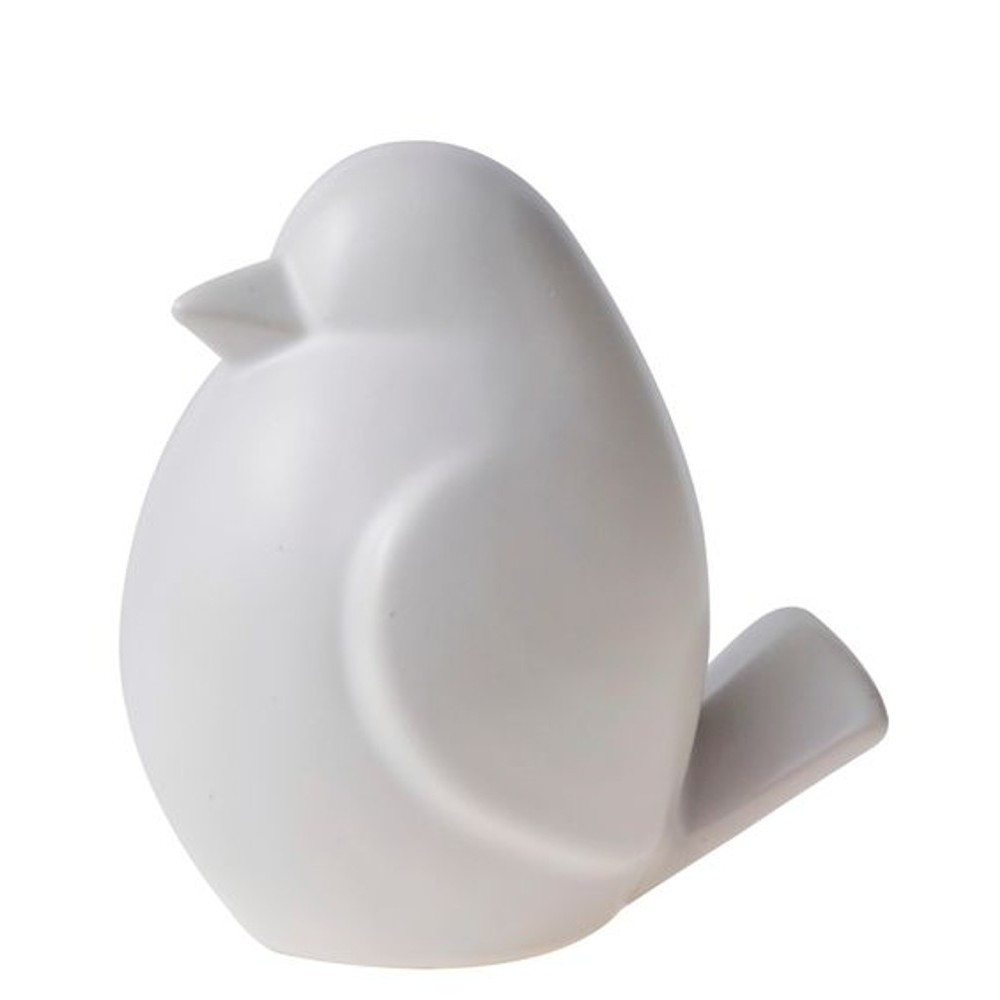 Διακοσμητικό Πουλάκι Κεραμικό Mignon White Mat 9cm