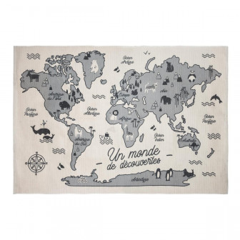 Χαλί Βαμβακερό World Map 150cm x 200cm Atmosfpera