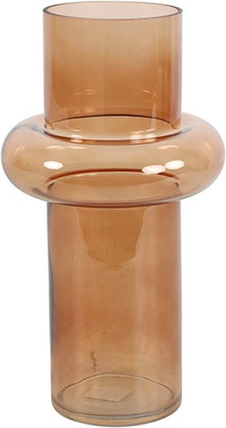 Διακοσμητικό Βάζο Γυάλινο Brown 20cm Countryfield