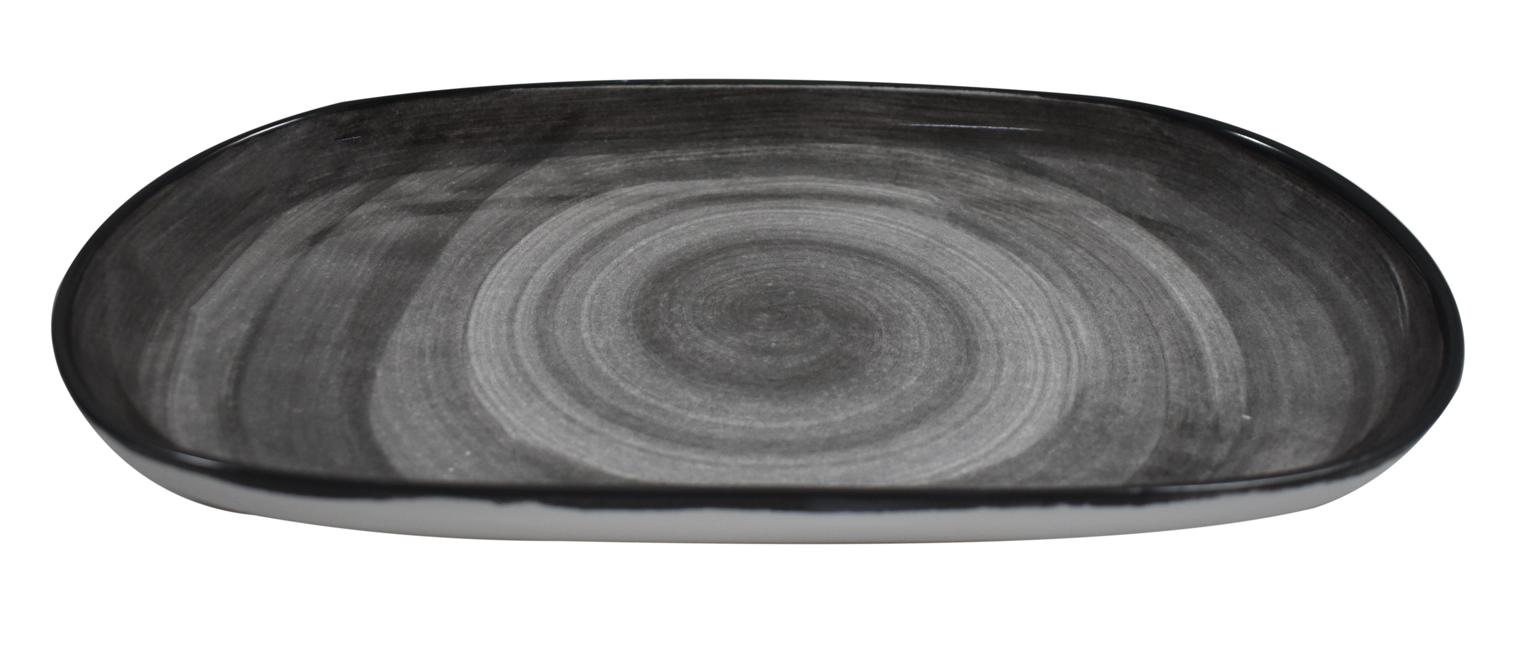 Πιατέλα Πορσελάνης Οβάλ Spacegrey 30cm