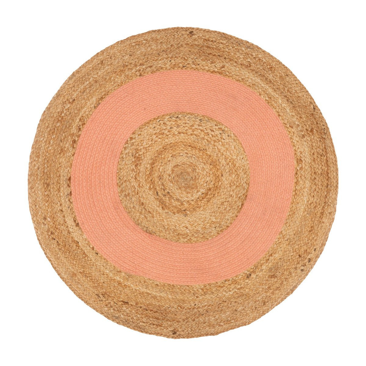 Χαλί Βαμβακερό Ψάθινο Γιούτας Στρογγυλό 90cm Terracotta Atmosphera