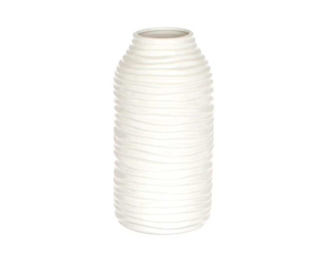 Διακοσμητικό Βάζο Κεραμικό White 20cm Atmosphera