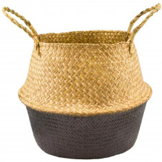 Καλάθι Ψάθινο Δίχρωμα 35cm
