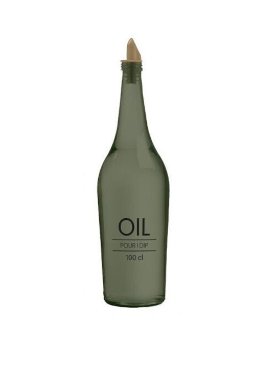 Μπουκάλι Λαδιού Pour Dip Γυάλινο Πράσινο 1000ml