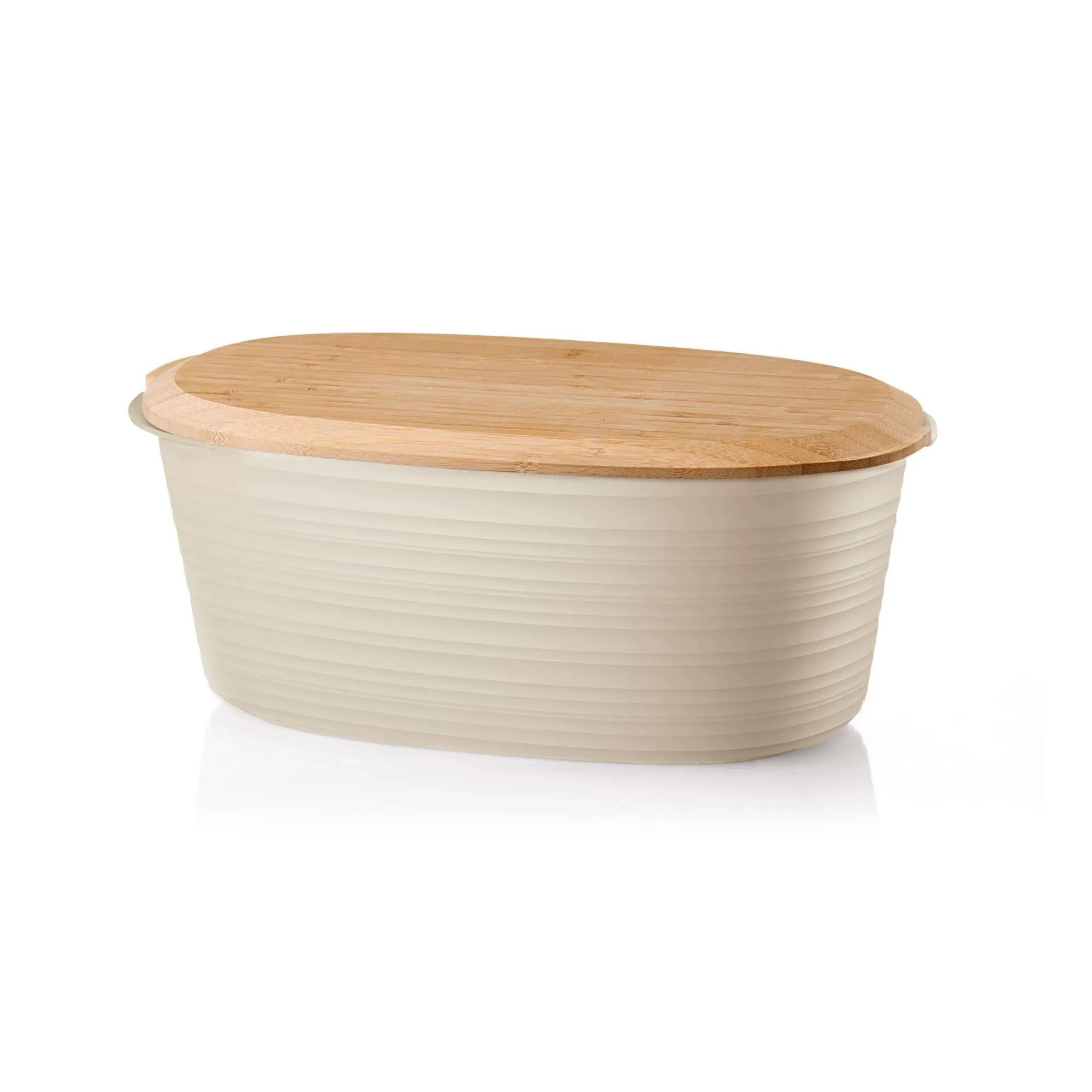 GUZZINI Guzzini Ψωμιέρα Tierra Beige με Bamboo Καπάκι 31,5x16,5x12,9cm