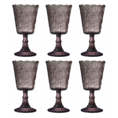 Ποτήρι Γυάλινο Για Κρασί Σετ 6τμχ. Vintage Purple 300ml