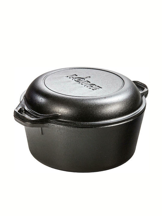 Lodge Γάστρα Μαντεμένια Βαθιά Με Καπάκι 2 Σε 1 Combo 27cm