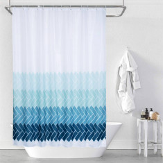 Κουρτίνα Μπάνιου Υφασμάτινη Blue Waves 180x200cm
