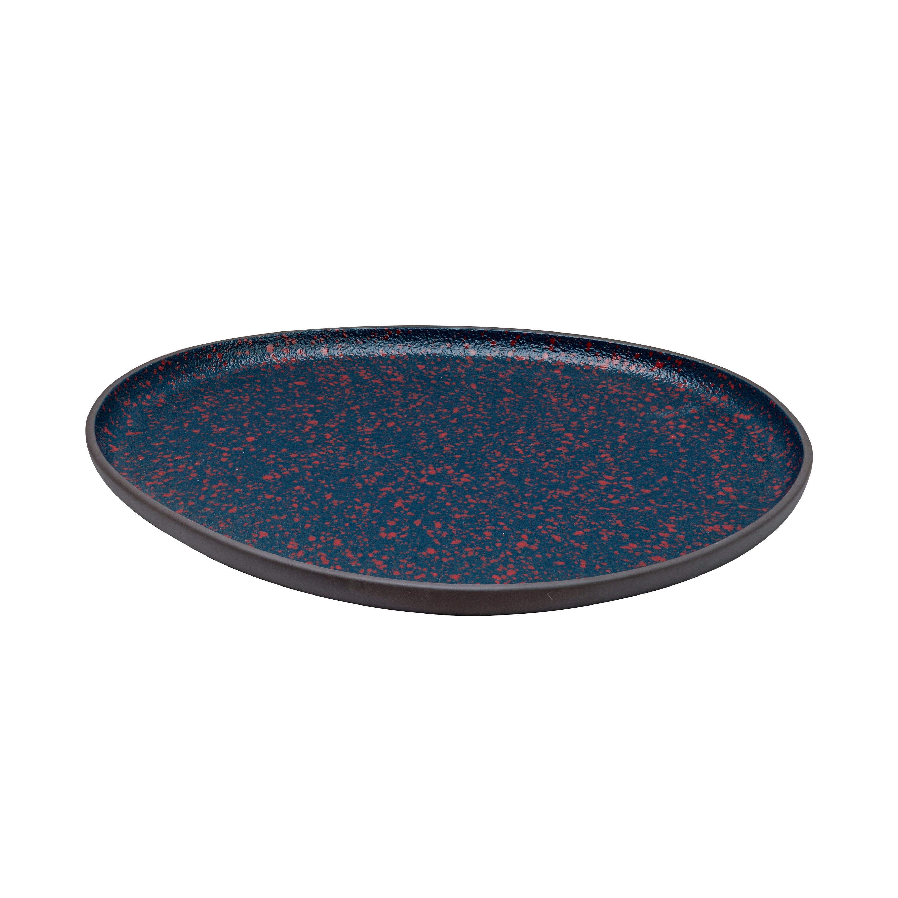 Πιατέλα Πορσελάνης Στρογγυλή 34cm Iron Granite Lava HFA