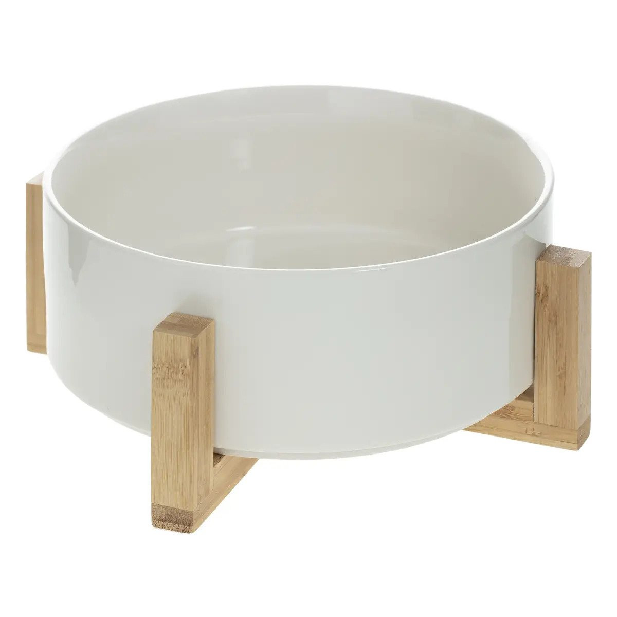 Μπολ Σαλάτας Πορσελάνης Με Βάση Λευκή 28cm Secret De Gourmet