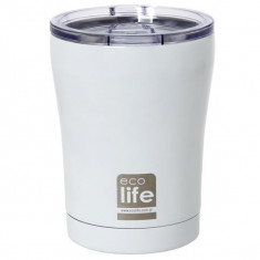 EcoLife Θερμός Ποτήρι Ανοξείδωτο Λευκό 300ml