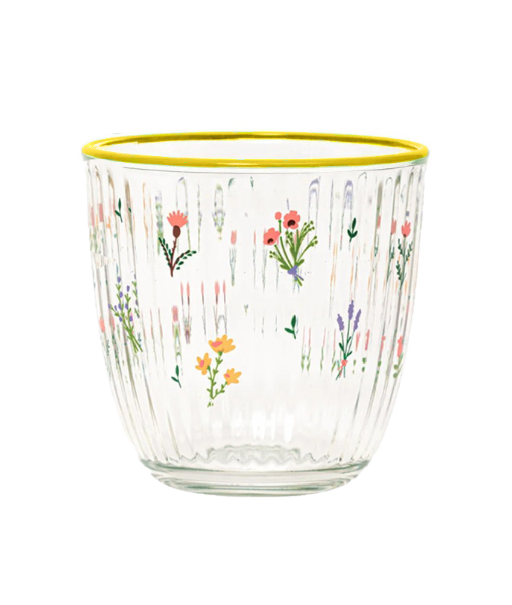 MARVA HOME Ποτήρι Νερού Botanical Yellow 290ml Σετ 6τμχ.