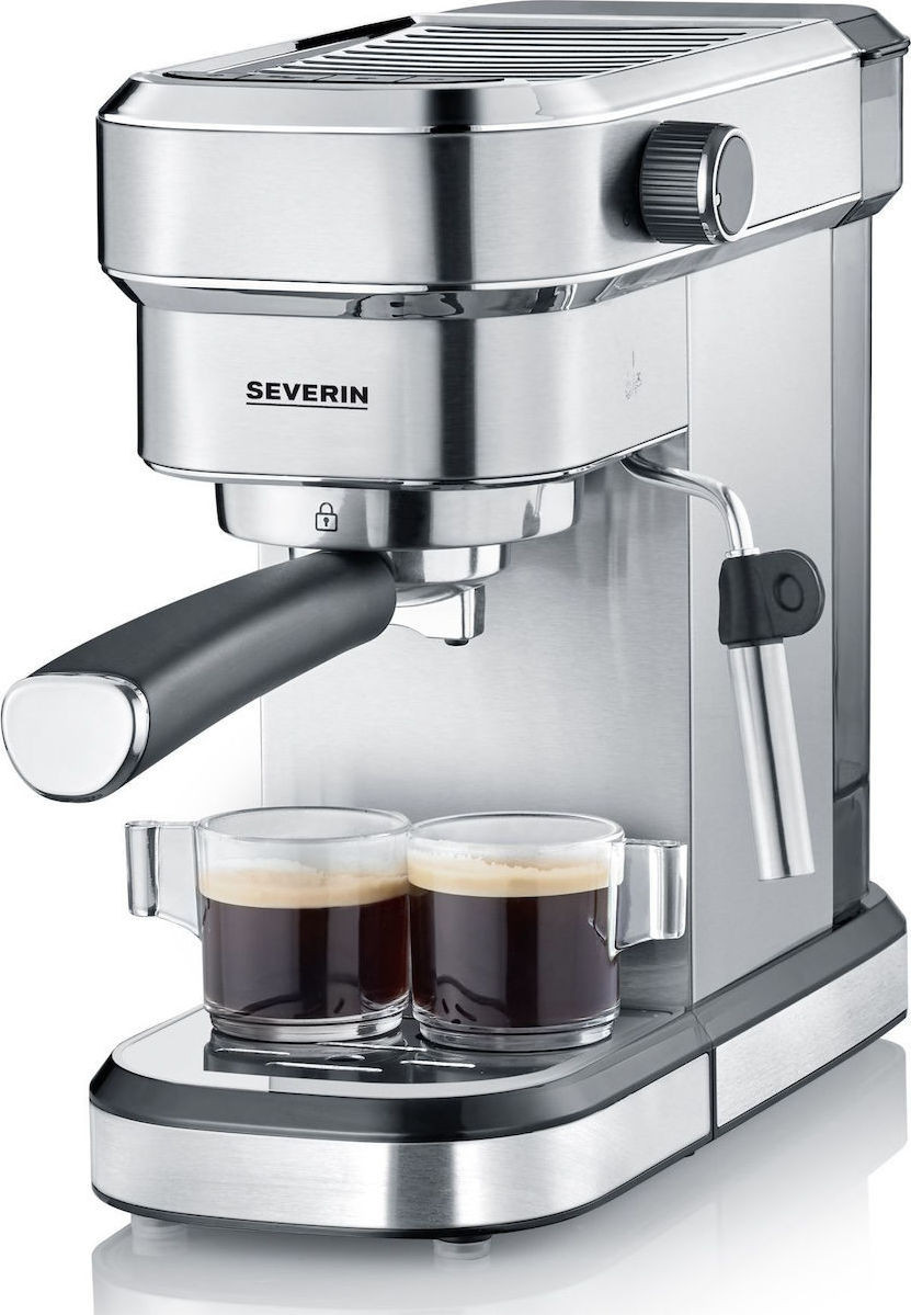 SEVERIN Severin Μηχανή Espresso 1350W Πίεσης 15Bar Espressa Ασημί KA 5994