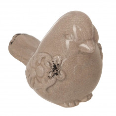 Διακοσμητικό Κεραμικό Πουλάκι Garden Brown Atmosphera 10cm