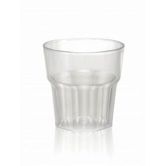 Ποτήρι Πλαστικό Χαμηλό Polystyrene Διάφανο 240ml