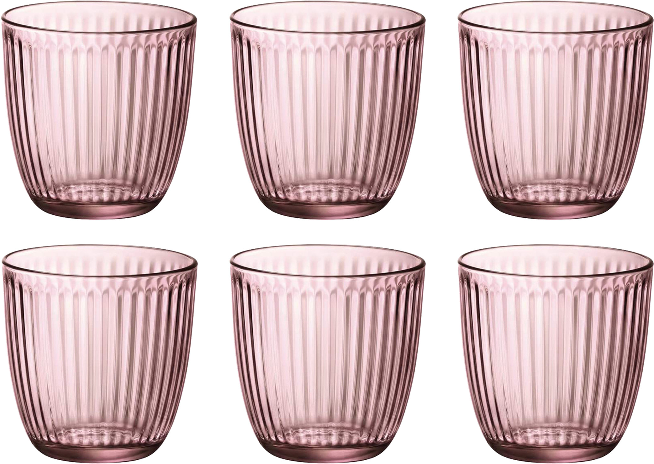 Bormioli Rocco Ποτήρι Νερού Line Pink 295ml Σετ 6Τμx.
