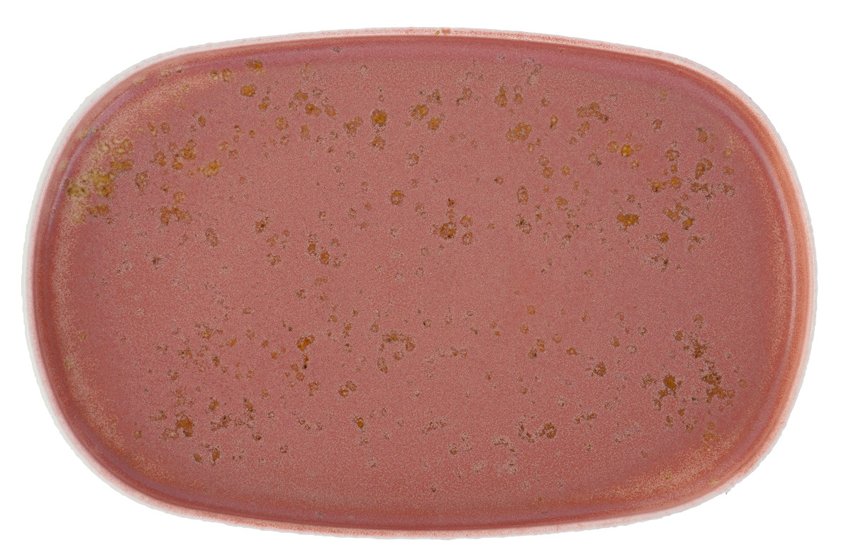 Πιατέλα Οβαλ Πορσελάνης Πορσελάνης Elipse Rosa 34Χ22cm FM