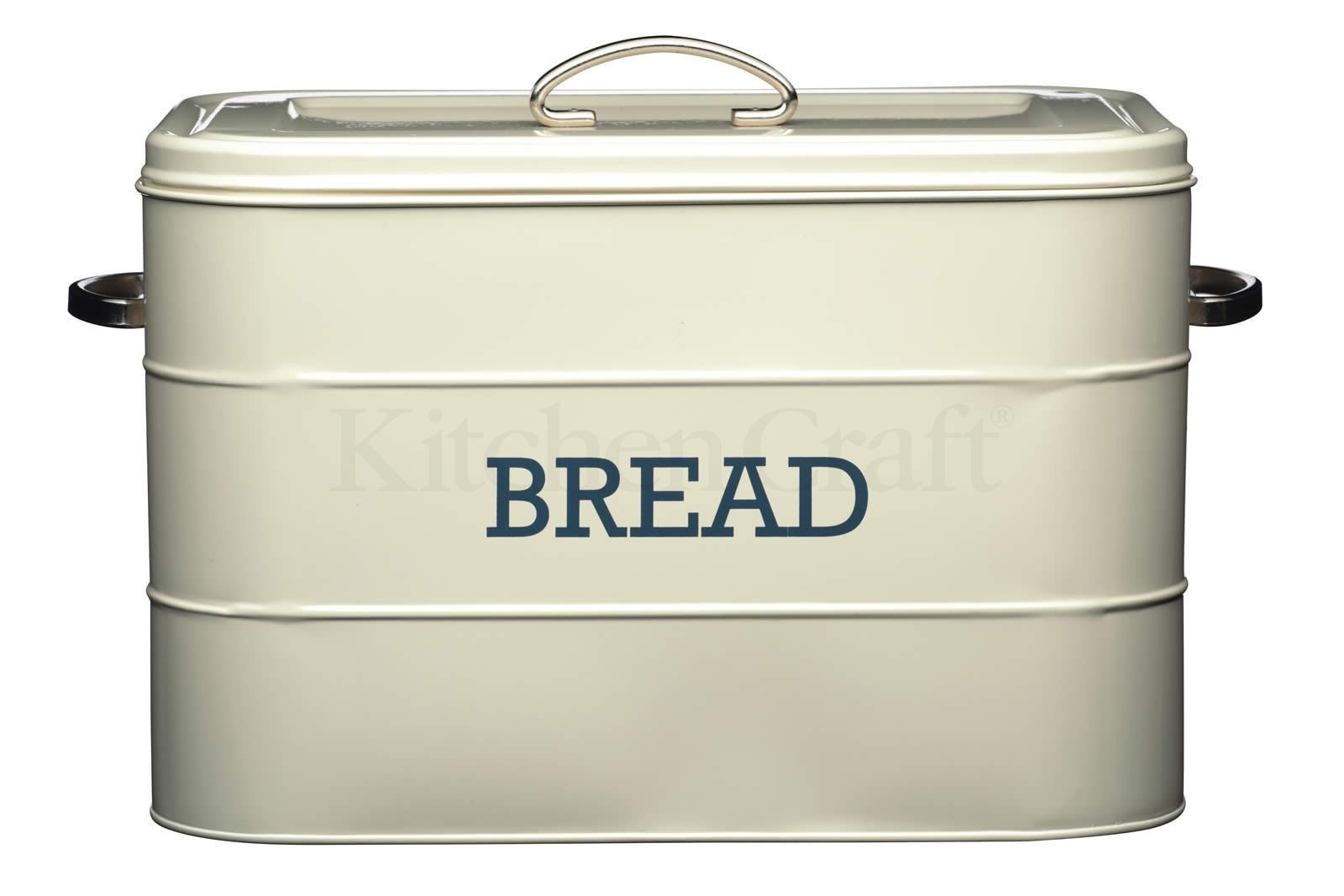 ψωμιέρα μεταλλική kitchencraft living nostalgia μπέζ