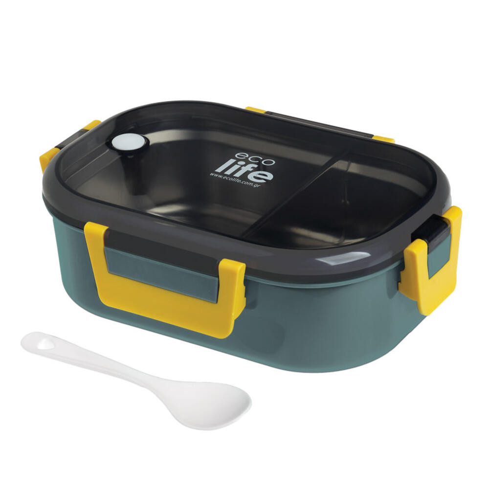 Ecolife Φαγητοδοχείο Ανοξείδωτο 18/8 2 Θέσεων 900ml Forest Green