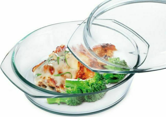 Simax Γάστρα Πυρίμαχη 18cm Με Γυάλινο Καπάκι 1Lt + 0,4Lt