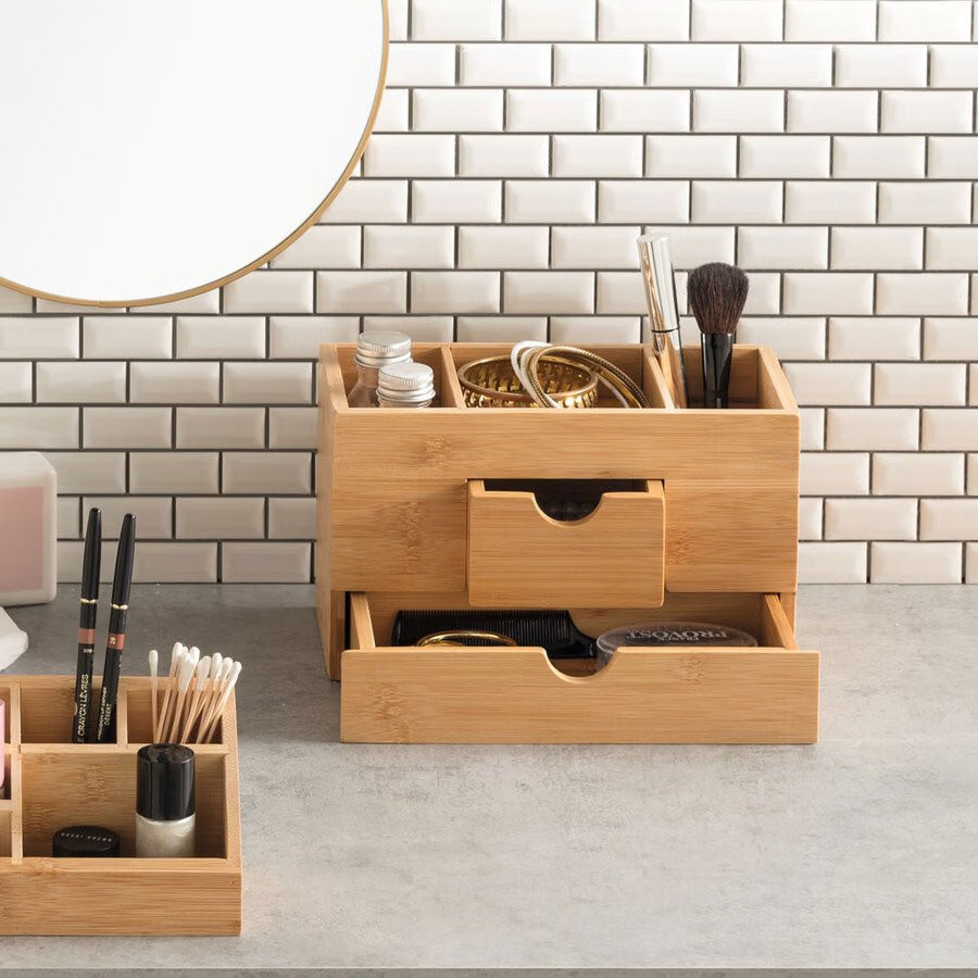 5FIVE SIMPLY SMART 5Five Θήκη Οργάνωσης Με 2 Συρτάρια Bamboo 24cm