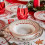 Χριστουγεννιάτικο Σερβίτσιο Φαγητού Πορσελάνης Vintage Red Andrea Fontebaso18τμχ