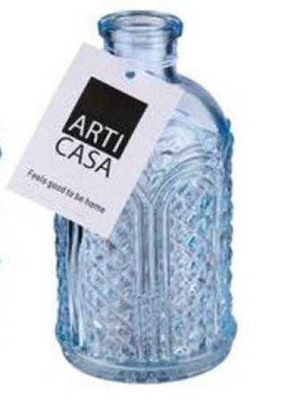 ARTI CASA Arti Casa Διακοσμητικό Βάζο Γυάλινο Μπλε 13cm