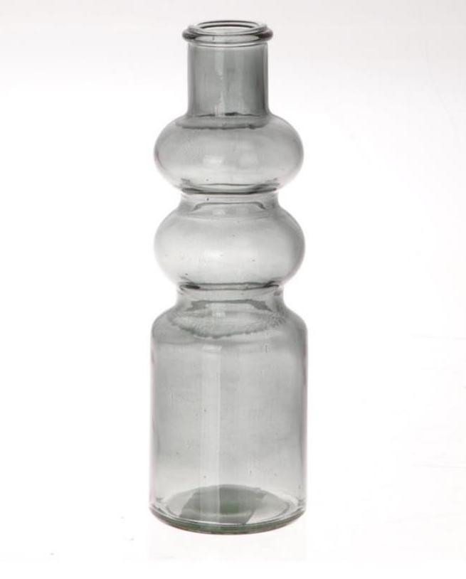 Atmosphera Διακοσμητικό Βάζο Γυάλινο Γκρι 22cm