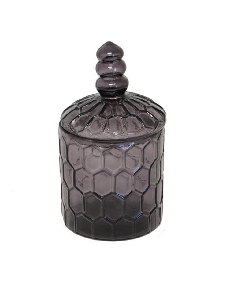 Atmosphera Βάζο Με Καπάκι Διακοσμητικό Γκρι 23x13cm