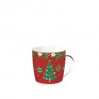 Χριστουγεννιάτικη Κούπα R2S Jingle Bells Red Tree Σε Μεταλλικό Κουτί 350ml