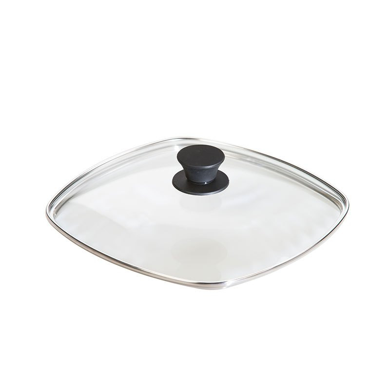 Lodge Γυάλινο Καπάκι Τετράγωνο για Τηγάνι Grill 26cm
