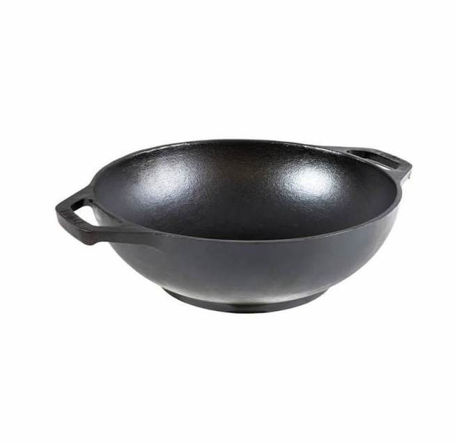Lodge Μαντεμένιο Mini Wok Με Δύο Λαβές 15.87cm
